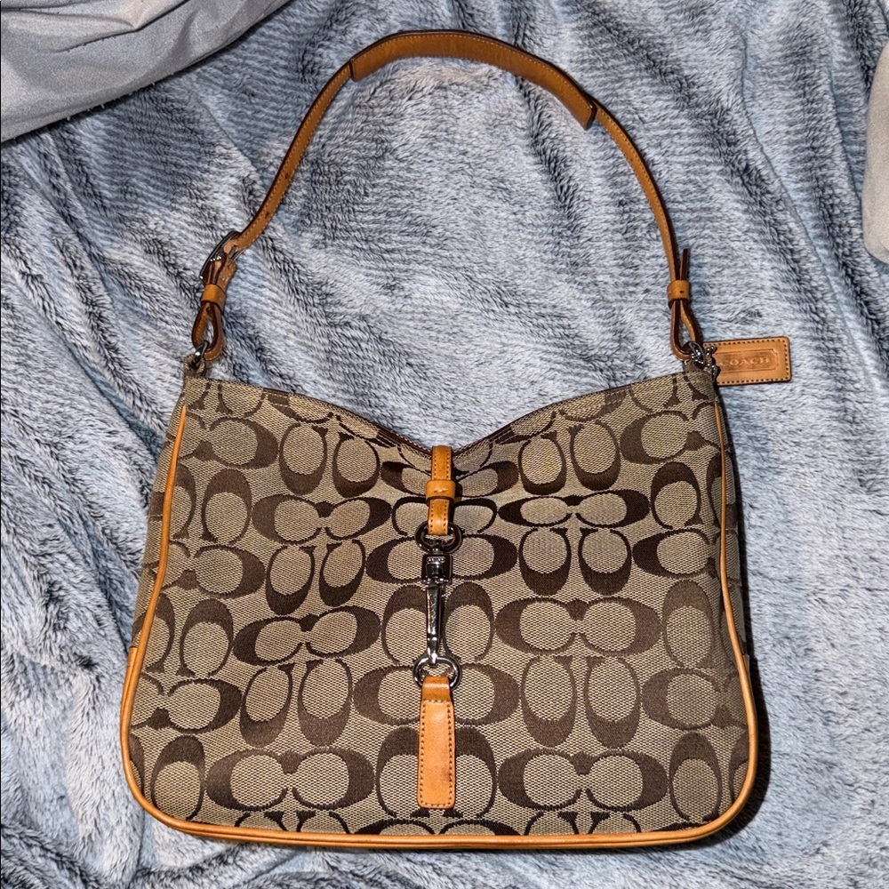 Vintage ❤️❤️❤️Coach Hampton Hobo Tan/Beige/Brown Bag Purse